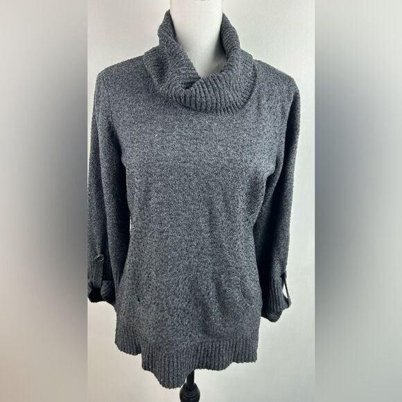 Style & Co. Sweaters - Style & Co Cowl Neck Gray Women’s Sweater Size Medium Pockets